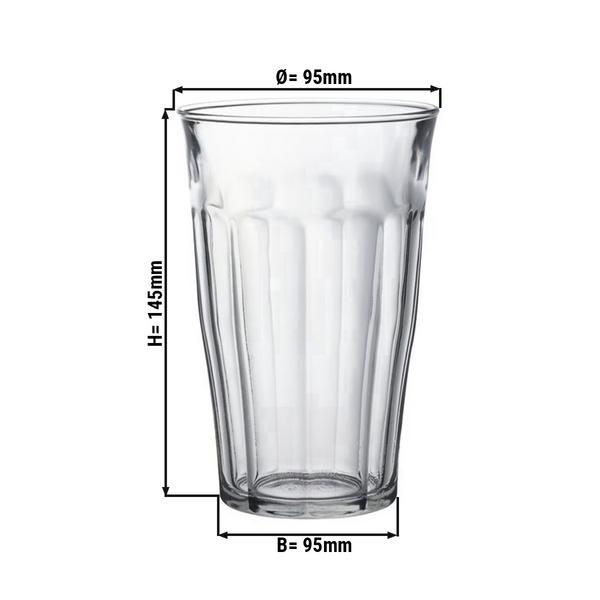 (6 bucăți) Pahar de băut Duralex All Purpose Drinking Glass - ISTANBUL - 500 ml - Transparent