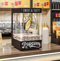 Popcorn-kone - 5 kg/h - Musta - 1 vedenkeittimen kanssa