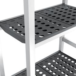 Étagère de base en aluminium - 780 x 1800 mm - Capacité de charge : 900 kg