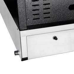 Gás Forno para batatas Kumpir Profissional - controlo mecânico - 530x1100x740mm - aço inoxidável - com 2 gavetas