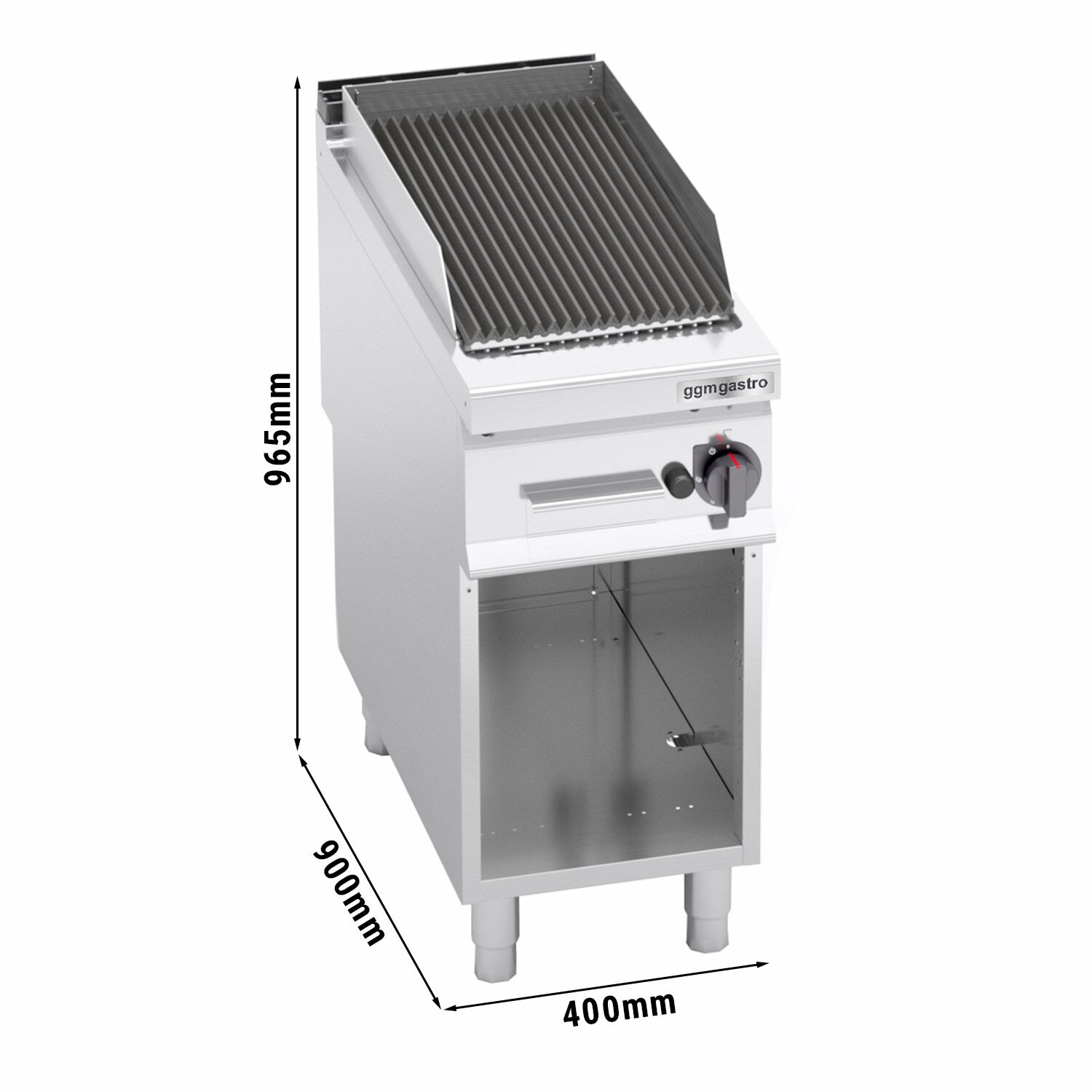 Grill à pierre de lave à gaz – 9 kW