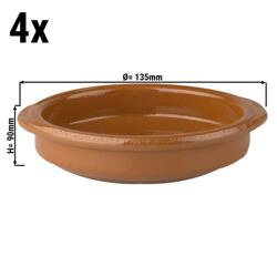 (4 τεμ.) CLASSICO - πυρίμαχο σκεύος φούρνου (τάπας) - Ø 120 mm - Καφέ