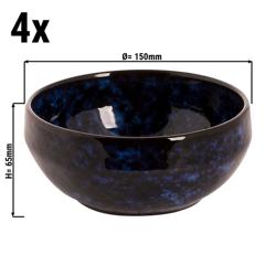 (4 db) Tál - BAMA BLUE - kőedény - Ø 150 mm - kék