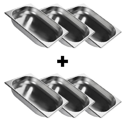 Contenitore GN in acciaio inox 1/2 - profondità: 40 mm