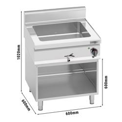 Elektrische bain-marie - 1,2 kW - 1x GN 1/1 & 1x GN 1/2 - met aftapkraan - incl. onderstel