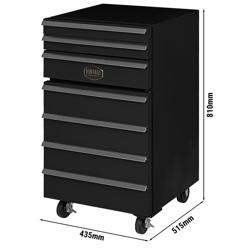 GASTRO-COOL | Armadio frigorifero in acciaio inox - con 1 porta - termostato; automatico sbrinamento; ruote con freno; Griglia Portante - Nero