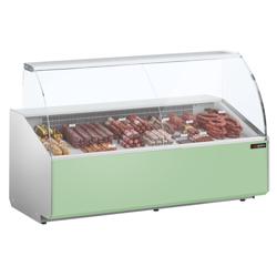 Vitrină frigorifică orizontală - 2500mm - 650 wați - standard cu panou frontal negru