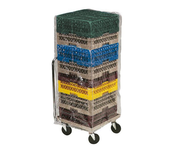 Beschermkap - transparant - 546x546mm - H: 1220mm - voor vaatwaskorf