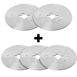 (5 pieces) Doner Kebab Slicer Replacement Blade Ø80 mm for DSC80D – smooth edge - stainless steel - for Turkey & Chicken Doner