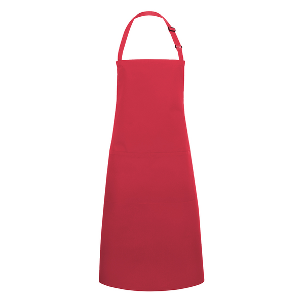 Karlowsky - Delantal con pechera con bolsillo Basic - Frambuesa