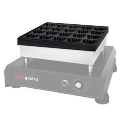Placas para máquina de waffles BWERM25 - Forma: Coração (padrão bubble) - 25 cavidades