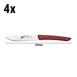 (4 pezzi) BERKEL | Coltello da bistecca - Rosso - Lama: 110mm