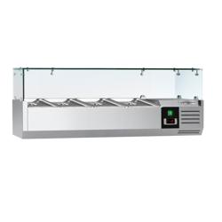Vitrina refrigerada PREMIUM - 1,2 m x 0,4 m - para 4 contenedores GN 1/3