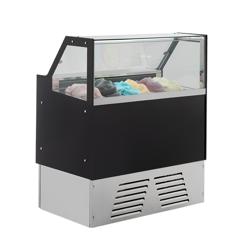 Lada na lody EMMA - 1190 mm - konwekcyjna - na 6 pojemników 5 L lub 4 pojemniki 7 L - Czarna
