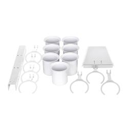 Suporte para talheres - Branco - Aço inoxidável - Ø 100mm - com 7 compartimentos