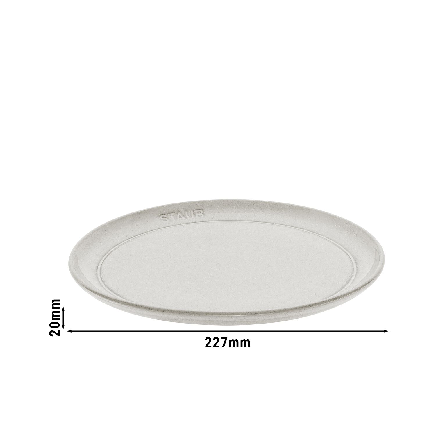 STAUB | DINING LINE - Assiette plate - Ø 220 mm - Céramique - Truffe blanche