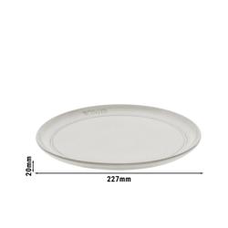 STAUB | Dining Line Ceramic Flat Plate – Ø 22 cm - White Truffle