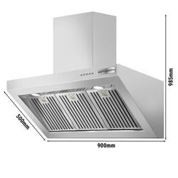 Hotte aspirante plasma - 900 mm - efficacité de purification de l’air 96 % - avec commande Soft Touch, moteur, filtre et lampe