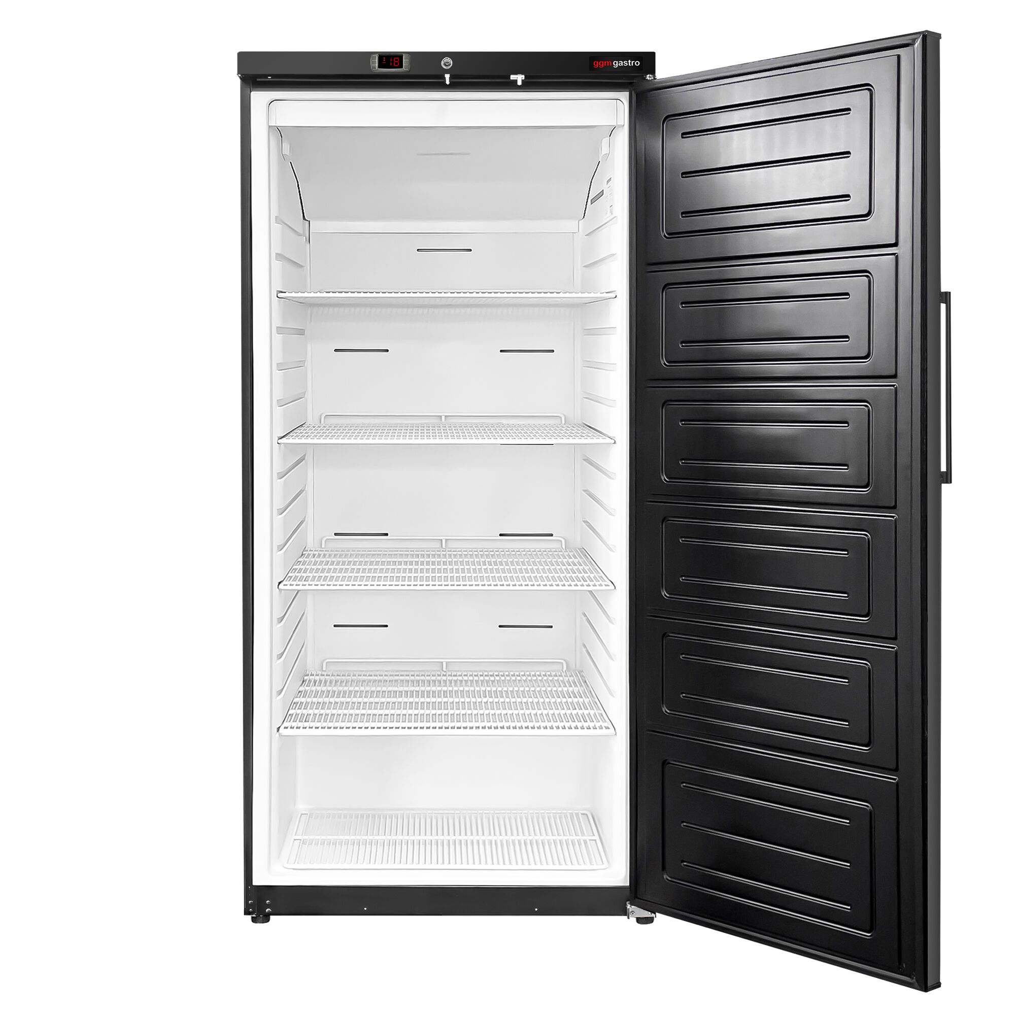 Congélateur de stockage ECO – 600 litres – avec 1 porte – intérieur de la porte en plastique – Noir