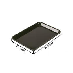 Rectangular Display Tray – 265x200x20 mm - Black - BPA-free - -20 to +70 °C