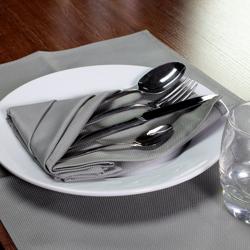 (50 pcs) Serviette de table damassée en coton Porto Diamant - 50x50cm - Platingrau