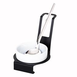 (3 st) Löffelablage - Rund - Rostfritt stål - 140x140 mm - Höjd: 145 mm