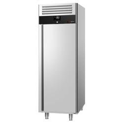 Armadio congelatore in acciaio inox PREMIUM - GN 2/1 - 600L - fino a -22°C - con 1 porta - ventilato; LED; Binari & Griglie portanti