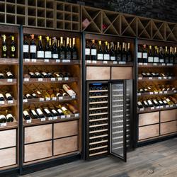 Refrigerador de vino - 200 litros - negro / con 1 zona climática