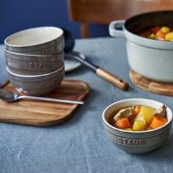 STAUB | CERAMIQUE - Tálkészlet, 4 db - Ø 140mm - Kerámia - Antik szürke