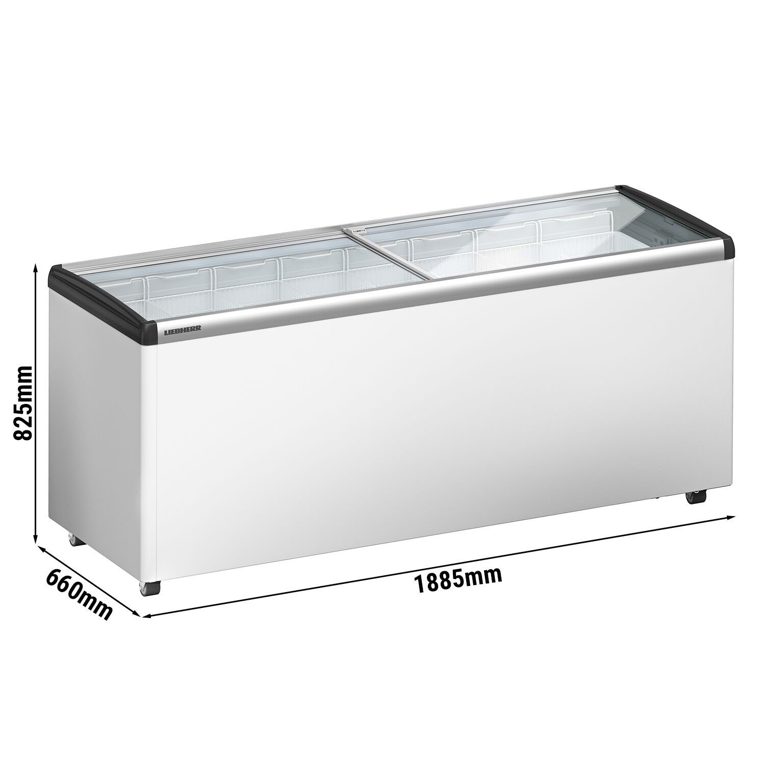 LIEBHERR | Congélateur coffre - 457 litres - Avec couvercle en verre coulissant - Blanc