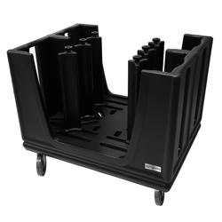 Dispensador de platos con ruedas - con 6 separadores ajustables