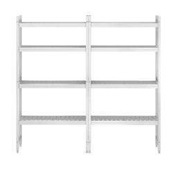 Aluminium Straight‑Run Cold Room Shelving Set – Depth 460 mm - 600 kg load - 1846x360x1800 mm