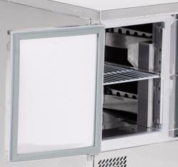 Koelwerkbank ECO - 903x700mm - 240 liter - met 1 deur - met 2 lades