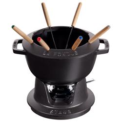 STAUB | SPECIALITIES - Fondue készlet - Ø 200mm - Öntöttvas - Fekete