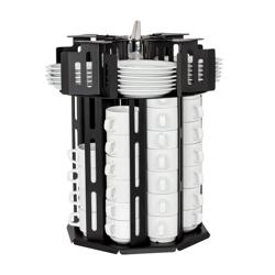 Distributeur de tasses et de soucoupes - rotatif - Noir - Acier inoxydable