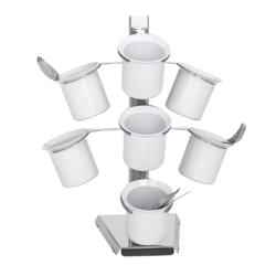 Cutlery Tray - Ø 100mm - Stainless steel - with 7 shelves - with 7 compartments