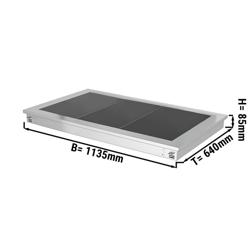 Încorporabilă Placă de menținere la cald din oțel inoxidabil (drop-in) - 1000 mm - 3x GN 1/1 - 1,35 kW