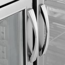 Bajo mostrador refrigerado - 2185x800mm - con 6 puertas de cristal abatibles e iluminación LED - 610L