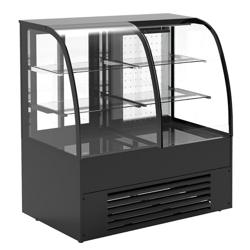 Gebaksvitrine - zelfbediening - dubbel glas - met 2 glazen plateaus - 1400mm