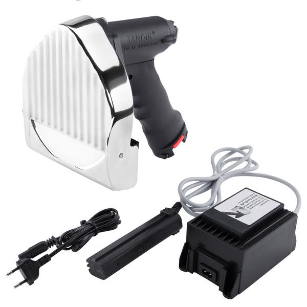 TANDIR® | Elektrisch kebabmes II 140 - incl. 2 messen, slijpsteen, kabel & tafelvoeding