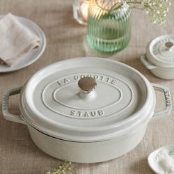 STAUB | LA COCOTTE - Kookpot - Ovaal - 230mm - Gietijzer - Witte truffel