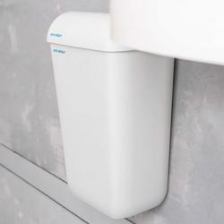 AIR-WOLF | Poubelle avec couvercle – 23 litres – plastique ABS – Blanc