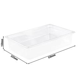 Conteneur GN 1/1 en polypropylène - opaque - Hauteur : 150mm