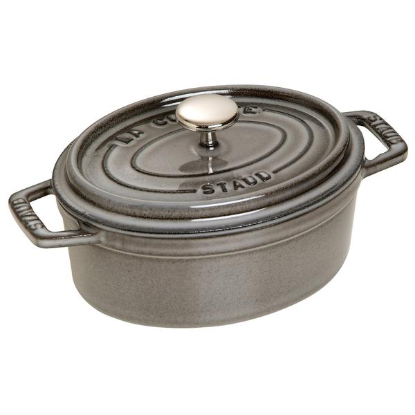 STAUB | LA COCOTTE - طنجرة كوكوت - بيضوية  - 150 مم - حديد زهر - رمادي غرافيت 