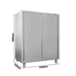 Armoire de travail en inox ECO - 1600x700mm - 2 portes coulissantes - Hauteur: 1800mm