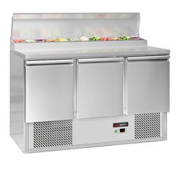 Saladette / mesa de preparação ECO - 1,37 x 0,7 m - com 3 portas