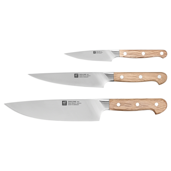 ZWILLING | PRO WOOD - Juego de cuchillos - 3 piezas - Natural