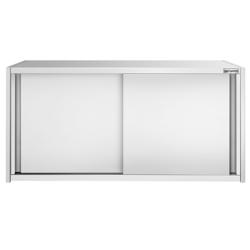Roestvrijstalen wandkast PREMIUM - 1400x400mm - met schuifdeur - 650mm hoog