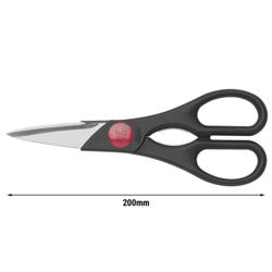 ZWILLING | Multipurpose Kitchen Scissors 200 mm – Black - FRIODUR Ice-Hardened Blades