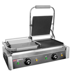 Grill kontaktowy - 4,4 kW - Ryflowana górna i dolna część - Powierzchnia grilla: 475x230 mm	